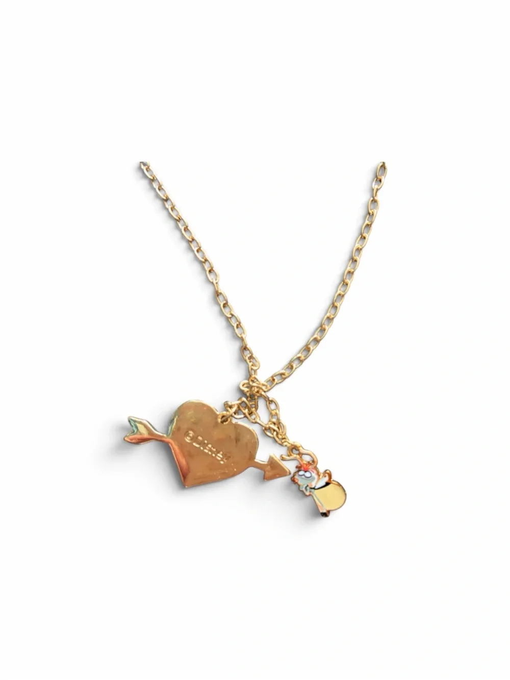 Disney Princess Rose Gold Heart & Arrow Charm Necklace - Kids Accessories